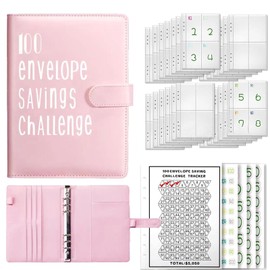 Budget Planner A5 Budget Planner Money Organiser with 100 Days Challenge Saving Ring Binder Financial Planner Binder Pockets Budget Planner Savings Book Budget Binder Saving Folder Cash Stuffing Start