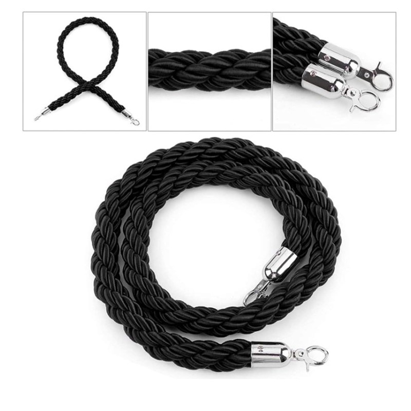 Vixzoid Barrier Cord Black 1.5 m Barrier Tape Handrail Rope