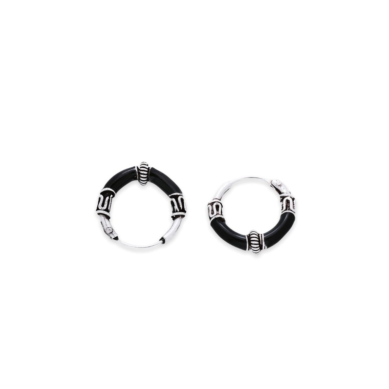 WINDALF Vikings Azuari Hoop Earrings 13 mm Silver Wheel with