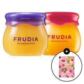 Frudia 블루베리 허니 립밤(고보습 각질제거)+석류 허니 3 in 1 립밤(컬러 플럼핑) Blueberry Honey Lip Balm (Deep Moisturizing & Exfoliating) + Pomegranate Honey 3-in-1 Lip Balm (Color Plumping)