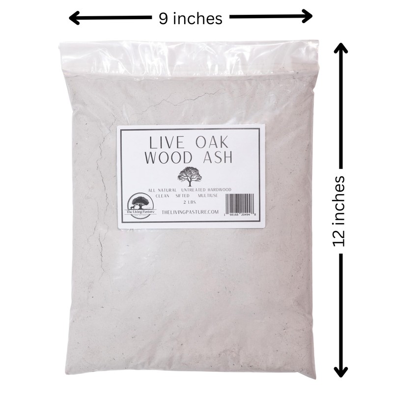 Live Oak Wood Ash - All Natural Clean Sifted Premium