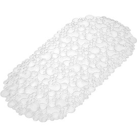 Croydex Bubbles Non-Phthalate Slip-Resistant PVC Suction Bath Mat, Clear, 70 x 35cm