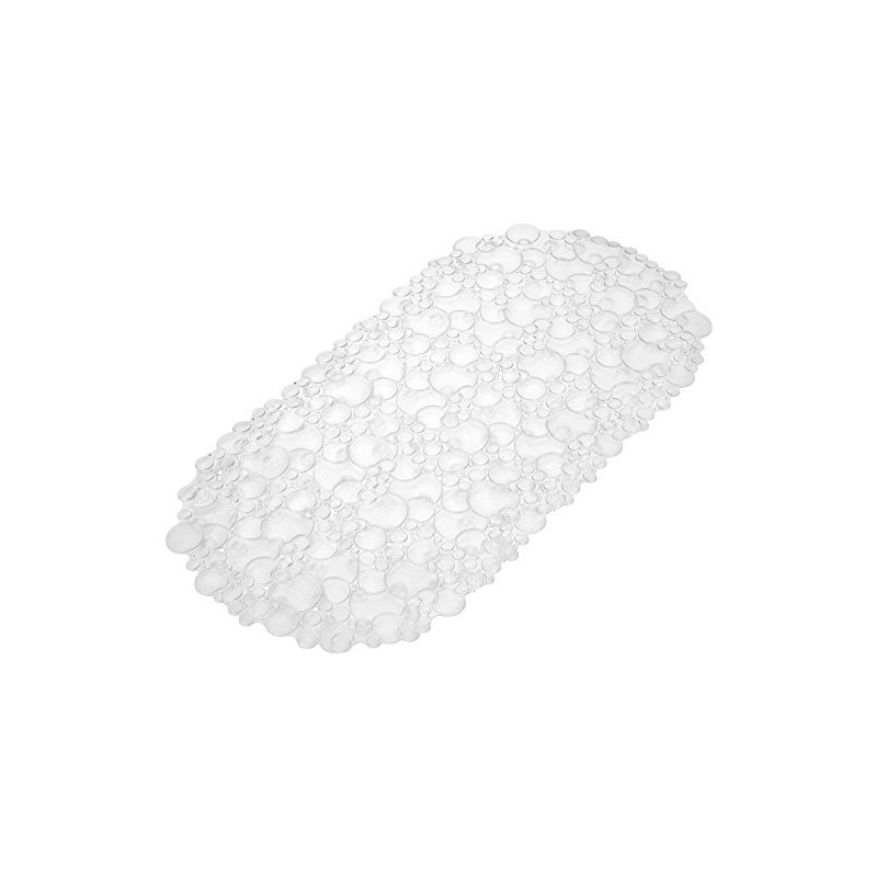 Croydex Bubbles Non-Phthalate Slip-Resistant PVC Suction Bath Mat, Clear, 70
