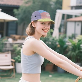 Clakllie Quick Dry 5 Panel Baseball Cap Waterproof Short Brim Hats for Men Camping Hat Outdoor Hiking Caps,BSSD2567-Baby Blue