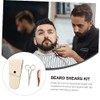 1set Men Grooming Kit Nose Hair Scissors Hair Comb Storage
