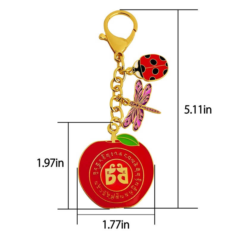Isui Harmony Apple Key Holder, Ladybug and Dragonfly Key Holder,