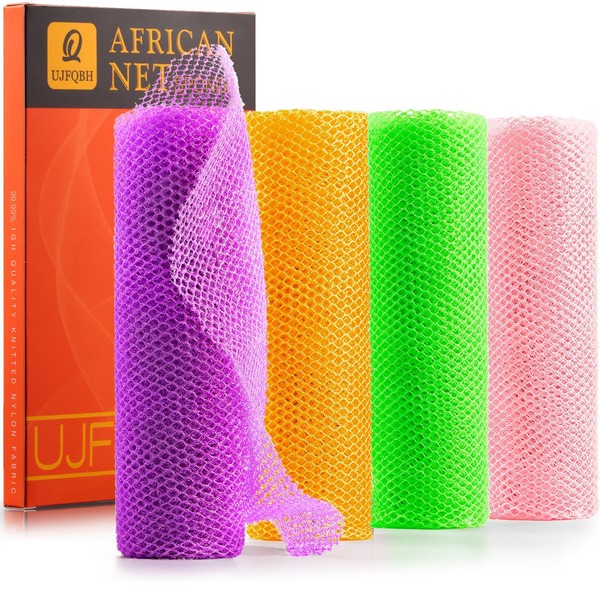 4 Pieces African Net Sponge African Net Long Net Bath