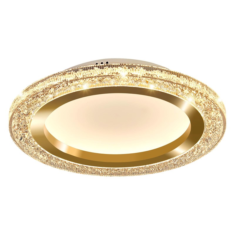 UOFUS 28W Gold LED Flush Mount Ceiling Light 12inch Modern