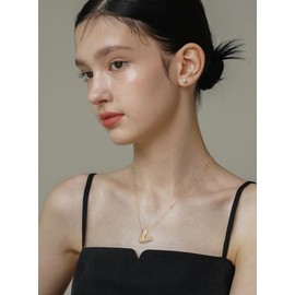 INNERDIVA Gold Initial Bubble 3D Letter Necklace for Women with Beaded Satellite Chain Charm Simple Jewelry Gift, Brass, No Gemstone