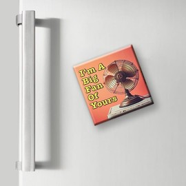 Wright Home & Gift Big Fan Funny Friendship Refrigerator Magnet | Kitchen, Home & Office Art Décor (3x3)
