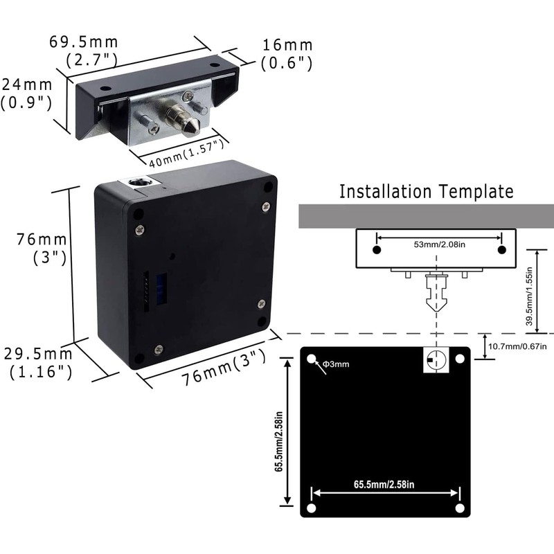 RFID Electronic Cabinet Lock, Smart NFC Drawer Locks, Hidden Card