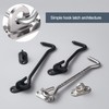 Wexecon 4 Pieces Stainless Barn Door Lock Gate Hardware, 6"