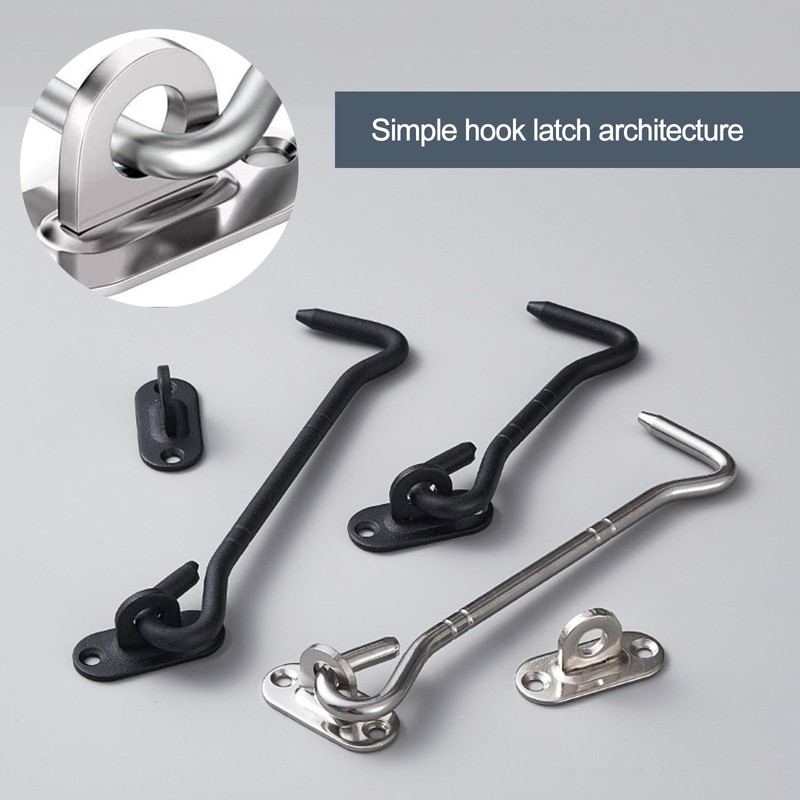 Wexecon 4 Pieces Stainless Barn Door Lock Gate Hardware, 6"