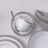 Noritake Crestwood Platinum - 5 piece place setting, White, 6"