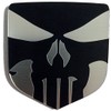 24Designs Compatible Front Emblem Full Punisher Silver Replacement for Dodge