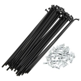 RATCHROLL 1 Set Universal Bicycle Spokes 12G 139mm Length Bike Wheel Spokes Nipple Black Carbon Steel