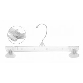 Only Hangers Plastic Pinch Grip Hanger w/Swivel Hook 12" - Clear 30 pk