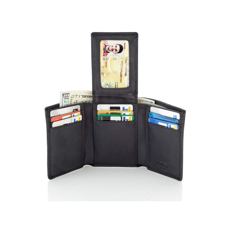 Stealth Mode Trifold Wallet - RFID Blocking Wallet with Flip
