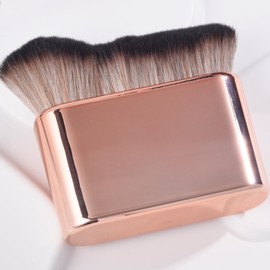 Self Tanning Brush, Soft Brush, Portable Self-Tanning Brush, Face Brush for Body and Leg Makeup (Rose Gold)