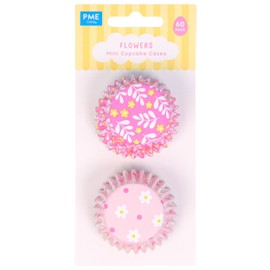 PME Easter Mini Foil-Lined Cupcake Cases - Flowers, Set of 60