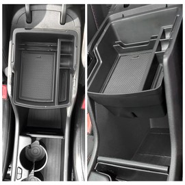 SXCY [2PCS Upper for 2024 2025 Hyundai Kona/Kona EV Center Console Organizer for 2024 2025 Hyundai Kona EV Accessories Armrest Storage for 2024 2025 Kona Console Organizer for [2024+ Kona Gas/EV]