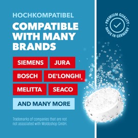 Cunea 50 x Cleaning Tabs for Fully Automatic Coffee Machines and Coffee Machines Cleaning Tablets Clean