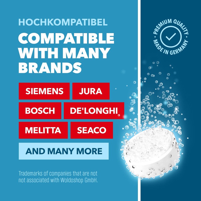 Cunea 50 x Cleaning Tabs for Fully Automatic Coffee Machines