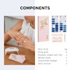NAILOG Semi Cured Gel Nail Strips for Summer 34 pcs,
