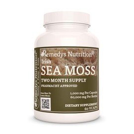Remedy's nutrition Irish Sea Moss | 1,000 mg, 60 Herbal Dietary Supplement Capsules | Two Month Supply