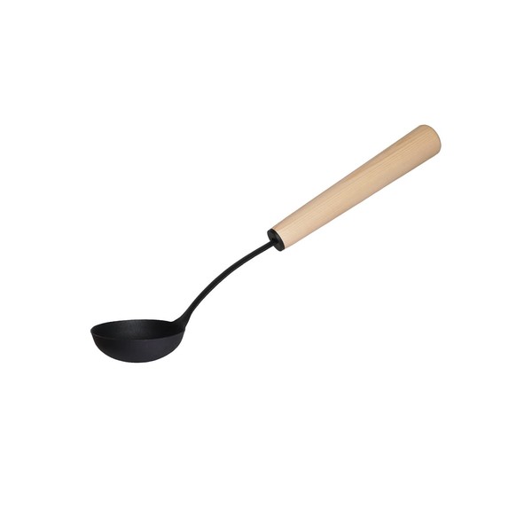 [MILAAM] Sauna Ladle Ladle "LIN" for Sauna Loulu Ladle Approx. 17.3 inches (44 cm), Ladle (Black) Handle (Natural)
