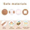 120pcs Round & Oval Bandages for Face, Elastic Fabric Flexible