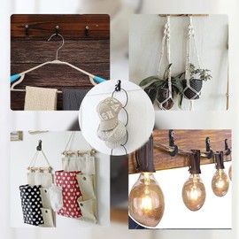 Uni-Fine 20-𝗣𝗮𝗰𝗸 Q-Hanger Screw in Hooks Indoor and Outdoor Home Christmas Lights Hanger Hooks Garage New Year Party for Outdoor String Lights