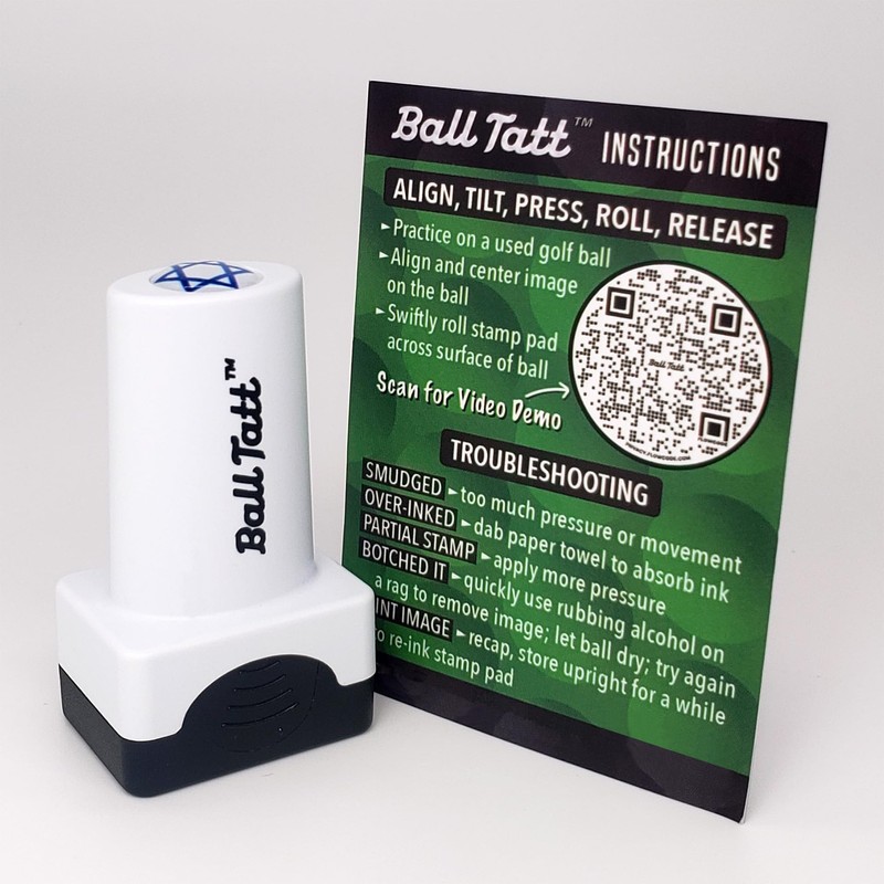 Ball Tatt - Star of David Golf Ball Stamp, Golf