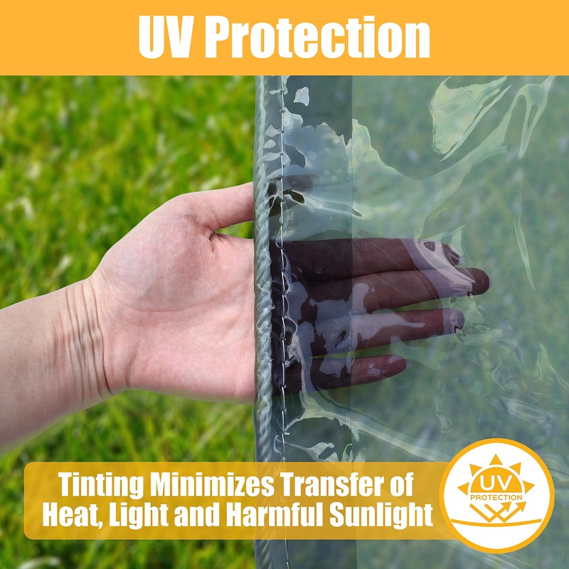 Universal Tinted Clear Forklift Cover - UV Protection Rain Cover