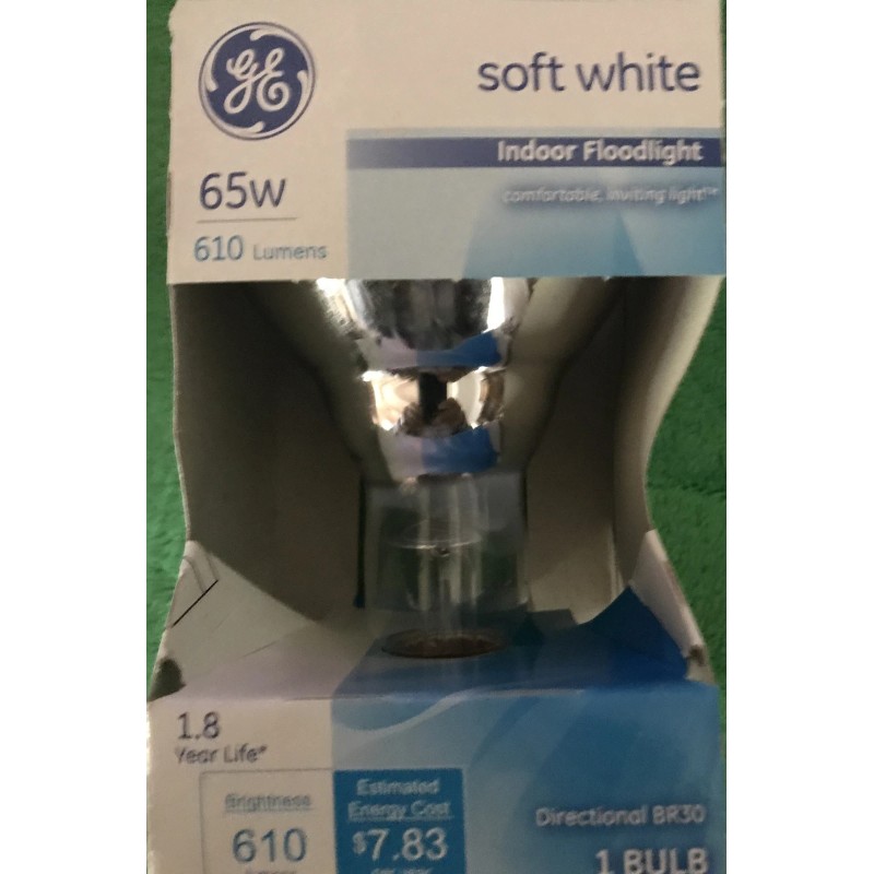 GE 4-GE 65-WATT BR30 SOFT WHITE 610 LUMENS INDOOR FLOODLIGHTS