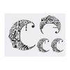 4 x 'Steampunk Crescent Moon' Temporary Tattoos - Water Resistant,