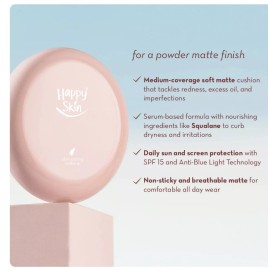 Happy Skin Second Skin Matte Serum Cushion Foundation  SPF 15  -Nude Beige
