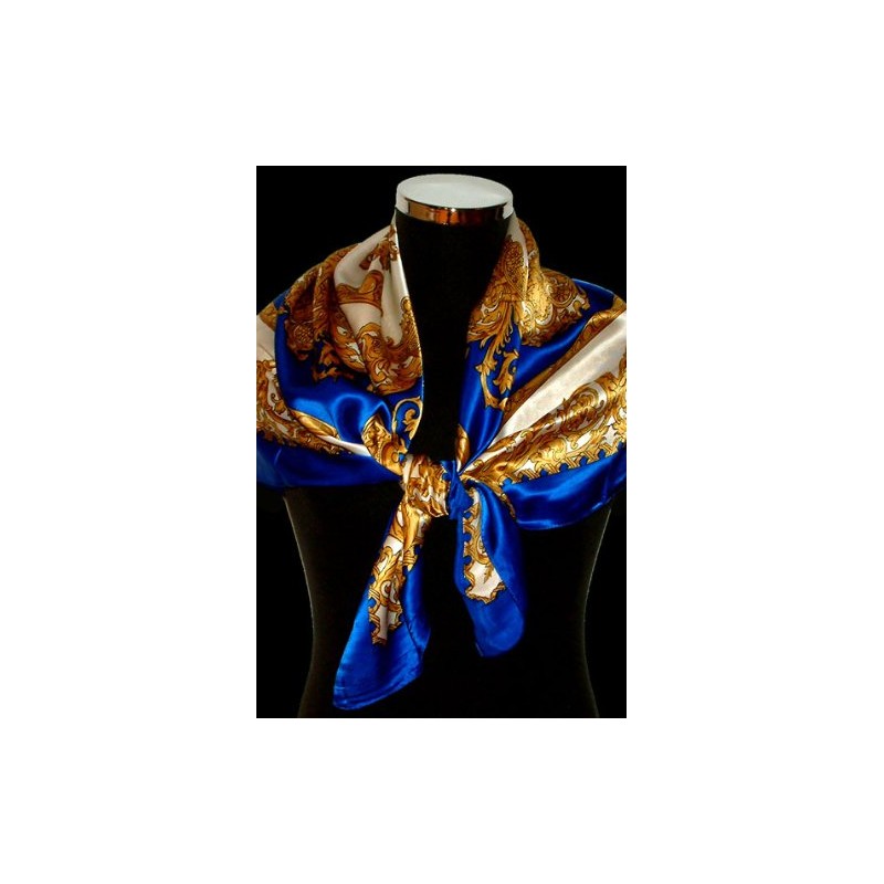 Lorenzo Cana Silk Scarf Elaborately Printed 100% Silk 100 x
