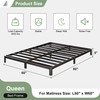 Lutown-Teen 5 Inch Queen Bed Frame with Rounded Corner Legs,