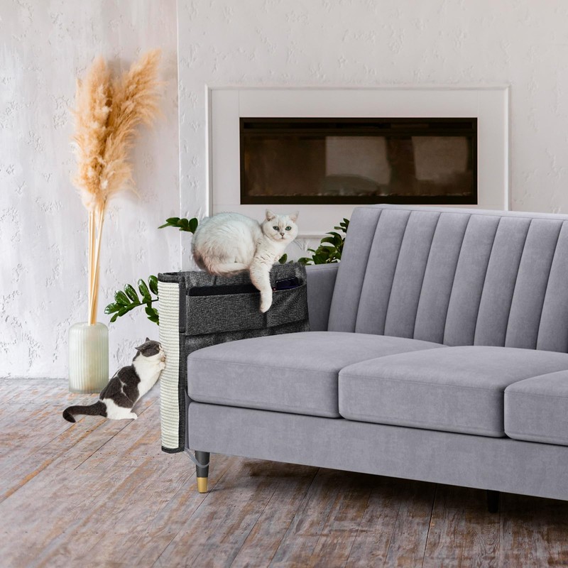 Upgraded Cat Scratch Furniture Couch Protector with Natural Sisal for