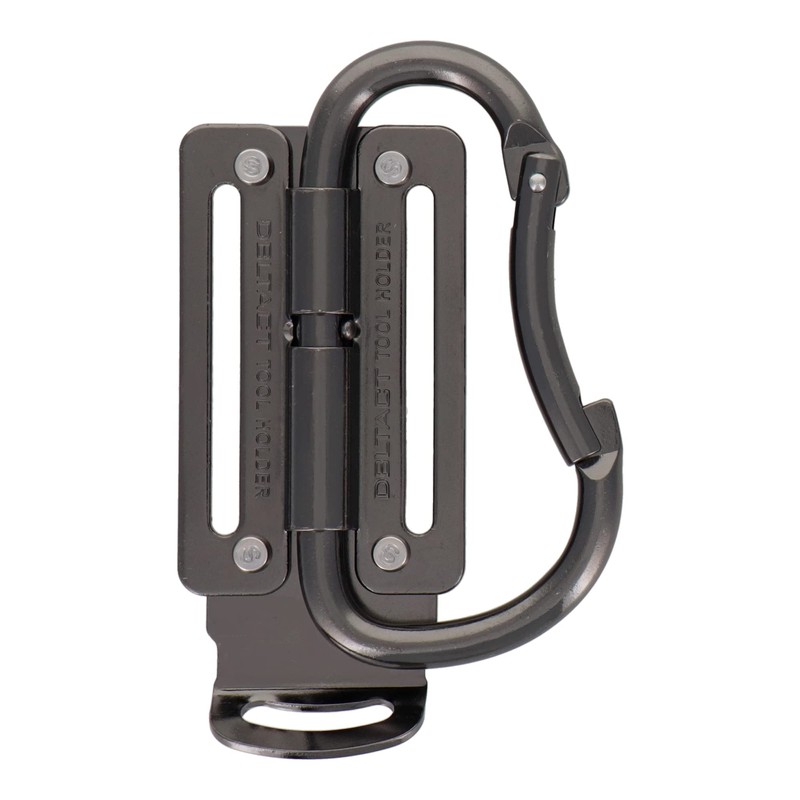 Sankyo Corporation DBLTACT Adjustable Carabiner Tool Holder Steel Gunmetal DT-THM-811G