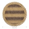 fanquare Boho Round Woven Placemats Set of 6, 15" Scalloped