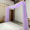 Linentalks Canopy Bed Scarf, Luxury Sheer Bed Canopy Scarf, Sheer