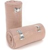 Elastic Bandage Wrap with Clips (Pack of 10) 4 Inch
