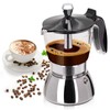 Clear Plastic Moka Pot 6 Cup 300ml Stainless Steel Coffee