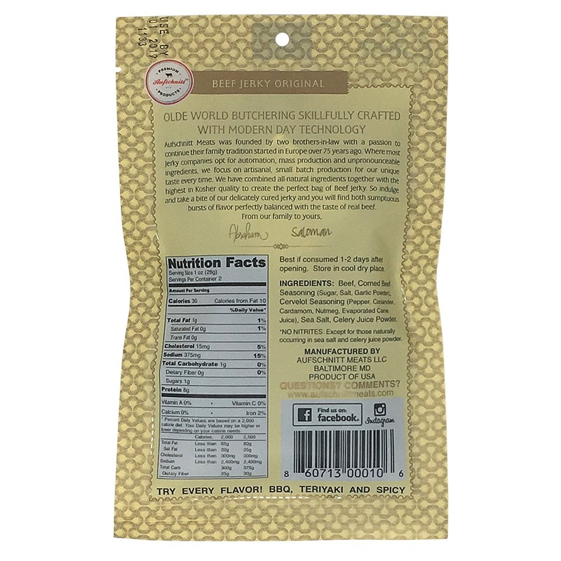 Aufschnitt Beef Jerky Original Flavor - 12 pk (2 Oz