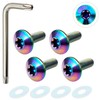 RENPA Titanium Alloy License Plate Bolt Smart Design Vehicle Inspection