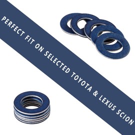 24PCS Oil Drain Plug Gaskets Replacement for Toyota Lexus Scion Crush Washer Seals Replaces# 9043012031 Aluminum