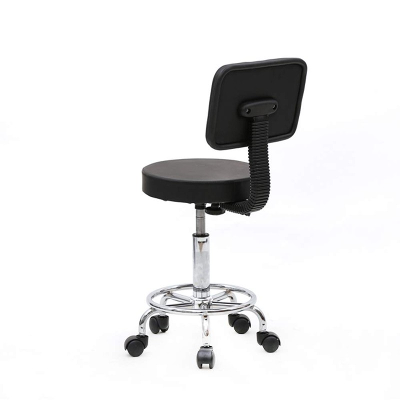 Ynredee Swivel Rolling Stool,Adjustable Foot Rest Rolling Stool with Wheels