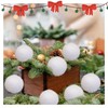 BEROZA 50 Pcs Christmas Acrylic Pom Poms Large White Pompoms